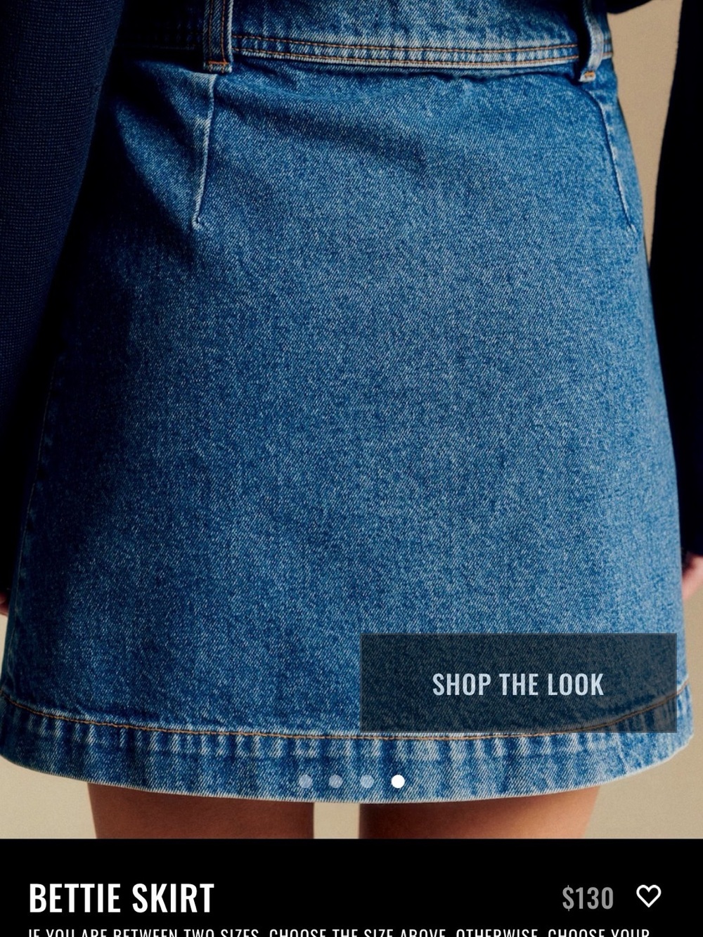 Sezane Bettie Denim Mini Skirt - Blue (NWT) - Picture 2 of 5